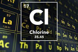 Periodic table of the elements – 17 – Chlorine