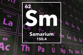 Periodic table of the elements – 62 – Samarium