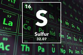 Periodic table of the elements – 16 – Sulfur