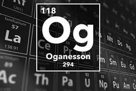 Periodic table of the elements – 118 – Oganesson