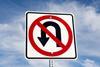 An image of a No U turn roadsign