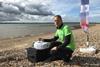 PerkinElmer's Ian Robertson beach sampling microplastics