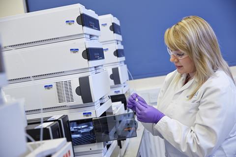 A scientist at RSSL carrying out analysis