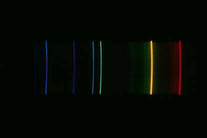 Helium emission spectrum