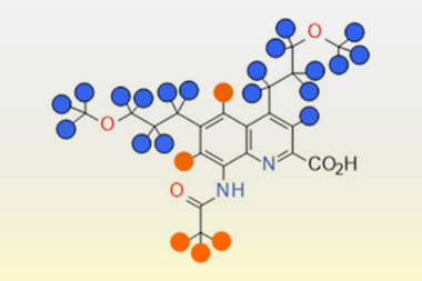 An organic molecule where some hydrogens have been replaced with deuterium